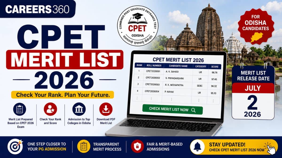 Odisha CPET Merit List 2026 Out: Check State-Wise & Subject-Wise Rank List